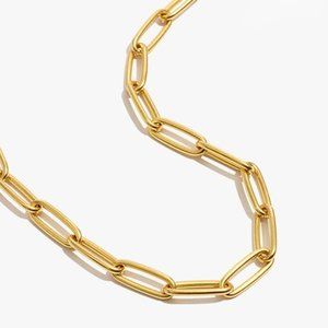 Madewell NWT Large Paperclip Chain Necklace in Gold